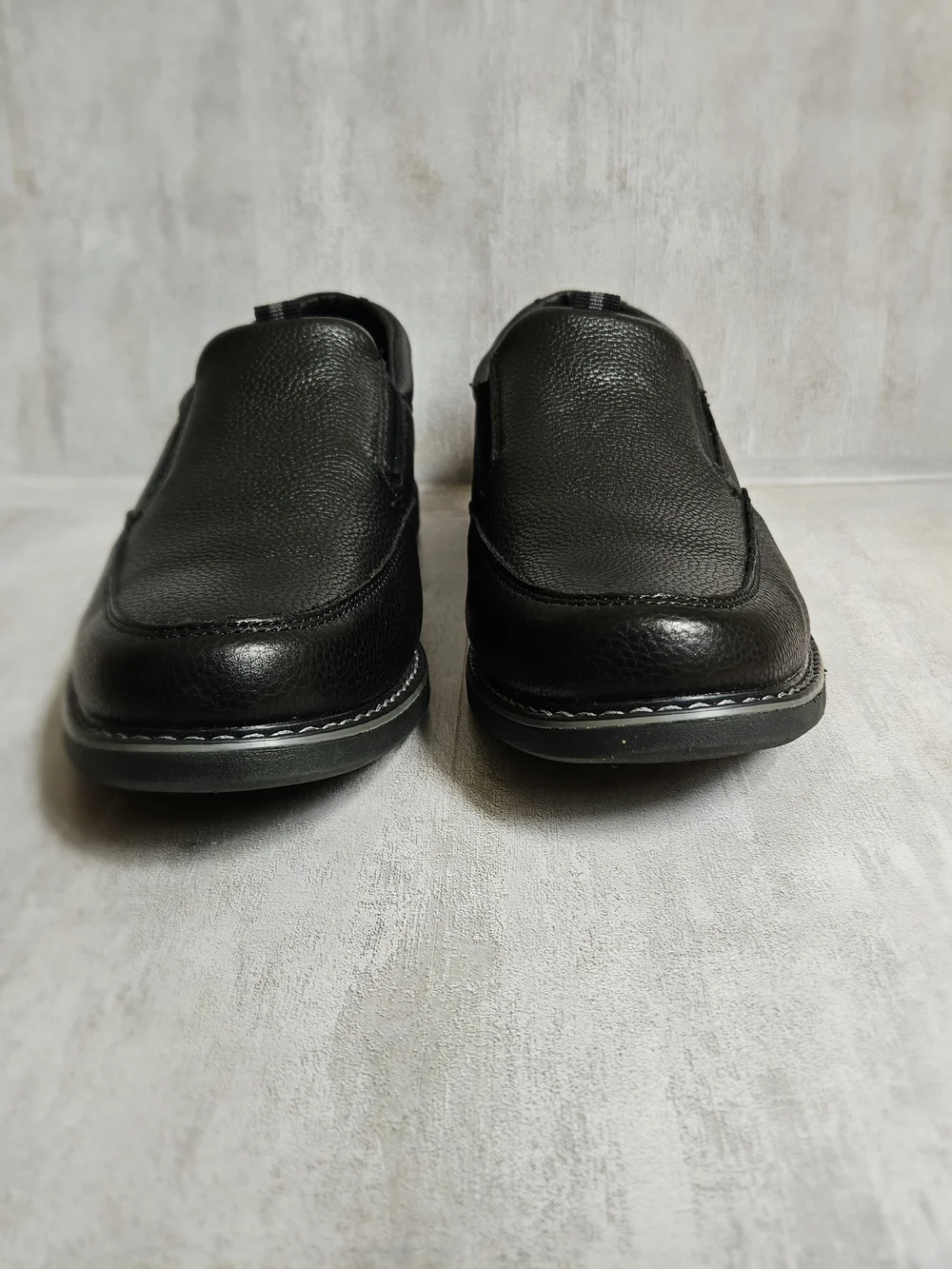 Nunn Bush Men's Memory Foam Slip-On Loafers Black Leather Shoes Size 10W NWOB